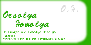 orsolya homolya business card